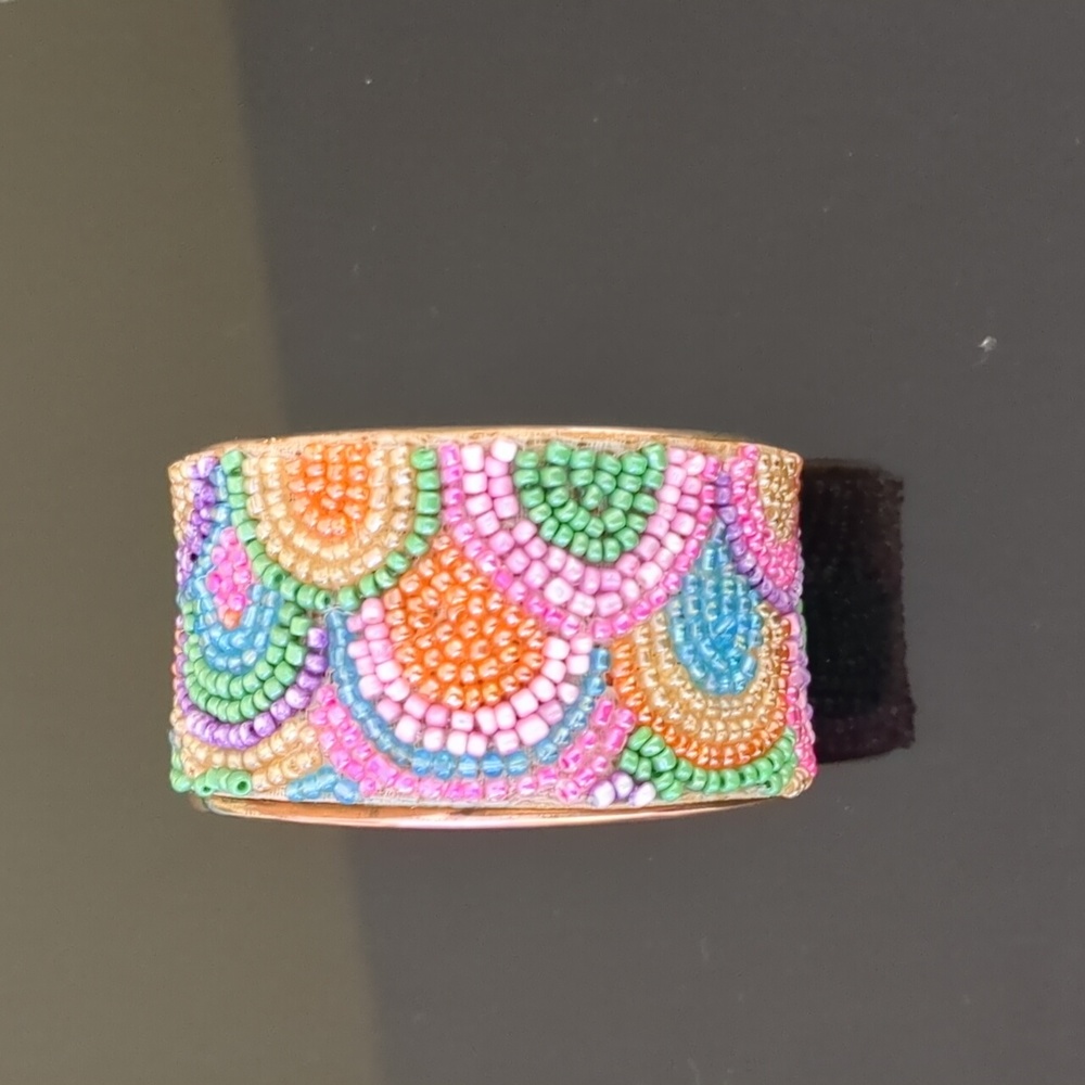 Beaded Copper Cuff